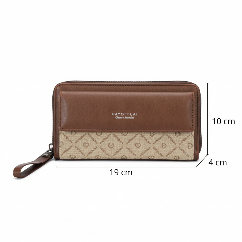 Portefeuille femme en similicuir grand compagnon - Lora