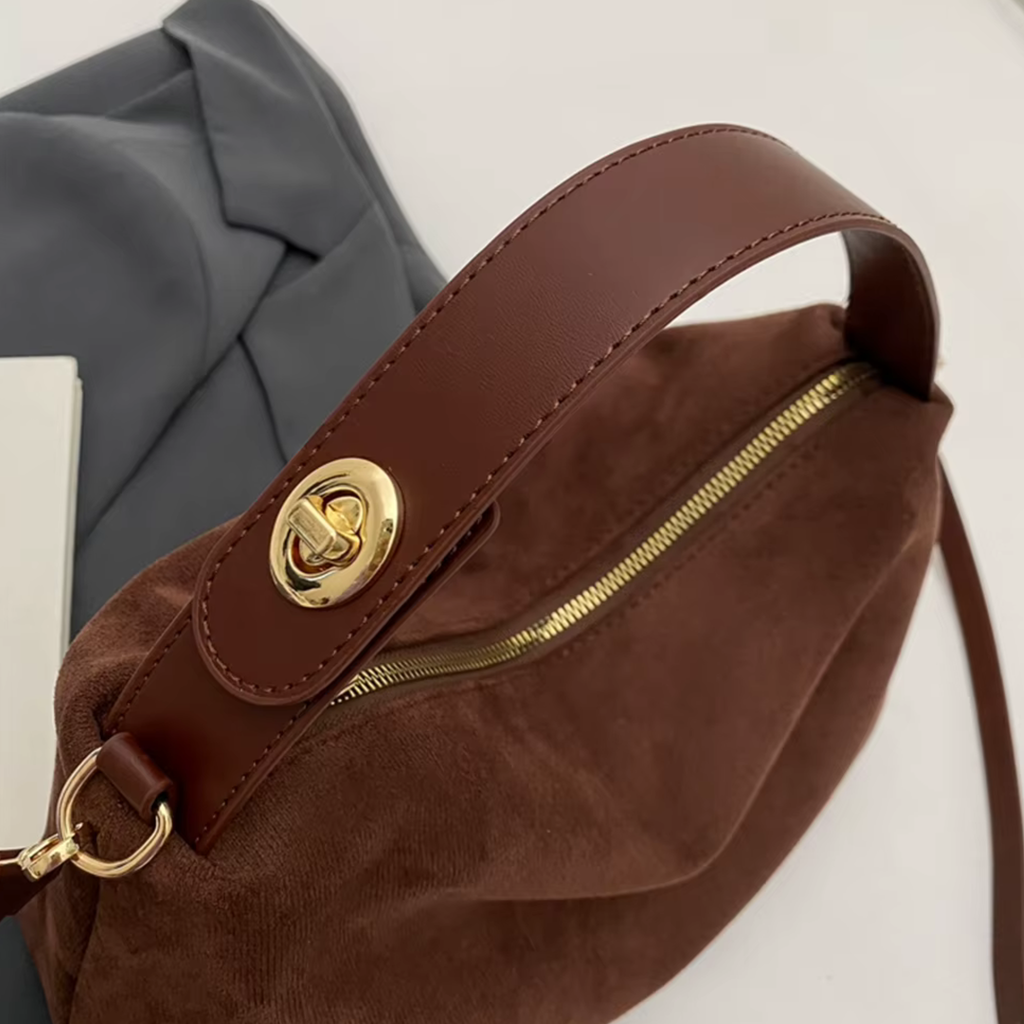 Sac bandoulière femme en daim Style chic - VELORA