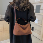 Sac bandoulière femme en daim Style chic - VELORA