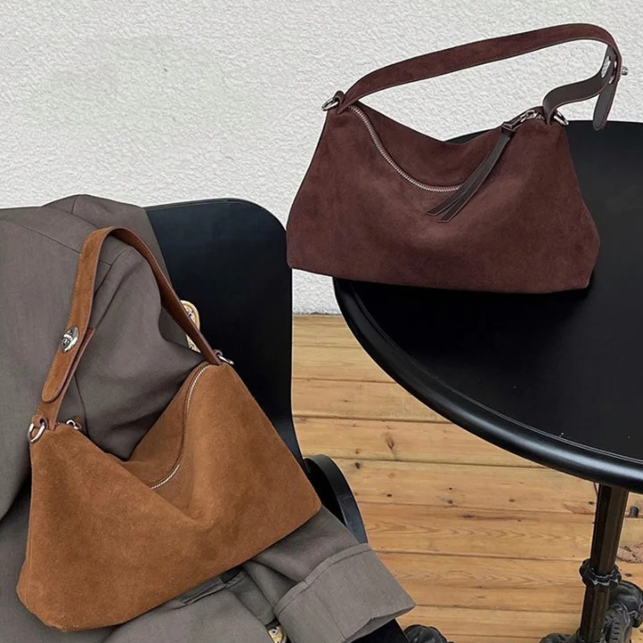 Sac bandoulière femme en daim Style chic - VELORA