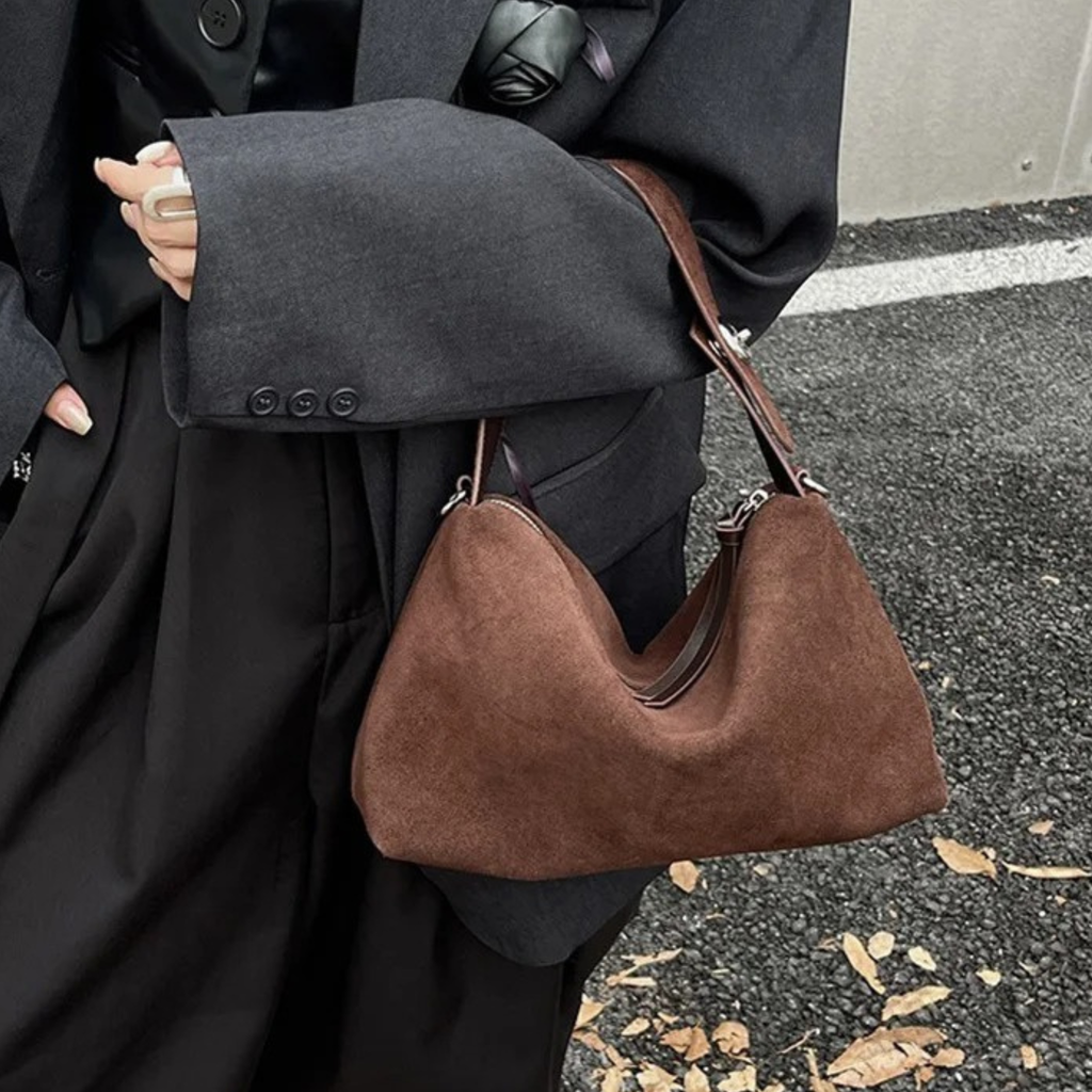 Sac bandoulière femme en daim Style chic - VELORA