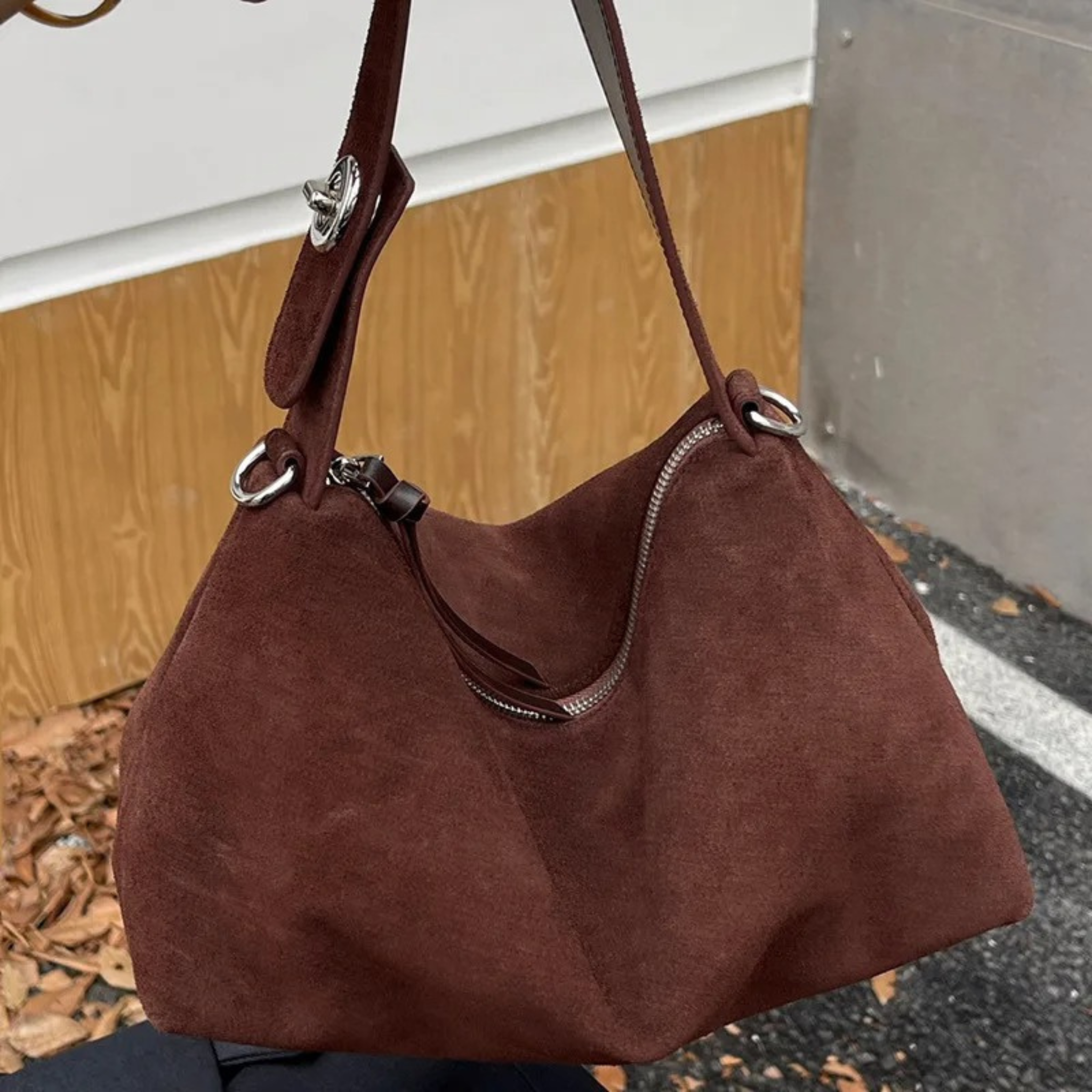 Sac bandoulière femme en daim Style chic - VELORA