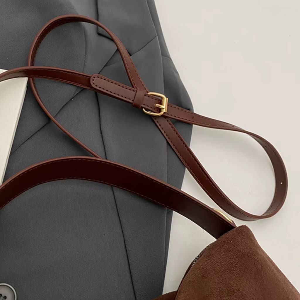 Sac bandoulière femme en daim Style chic - VELORA