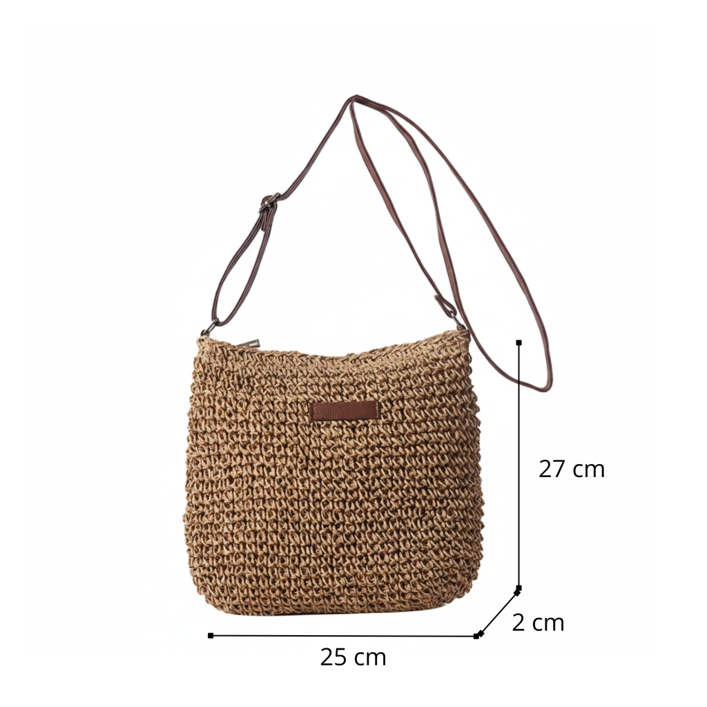 Sac bandoulière femme tressé à la main - Linaé
