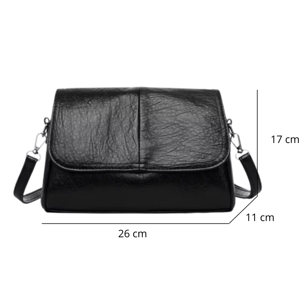 Sac bandoulière femme en similicuir vintage souple  multi-poches - Mila