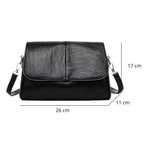 Sac bandoulière femme en similicuir vintage souple  multi-poches - Mila