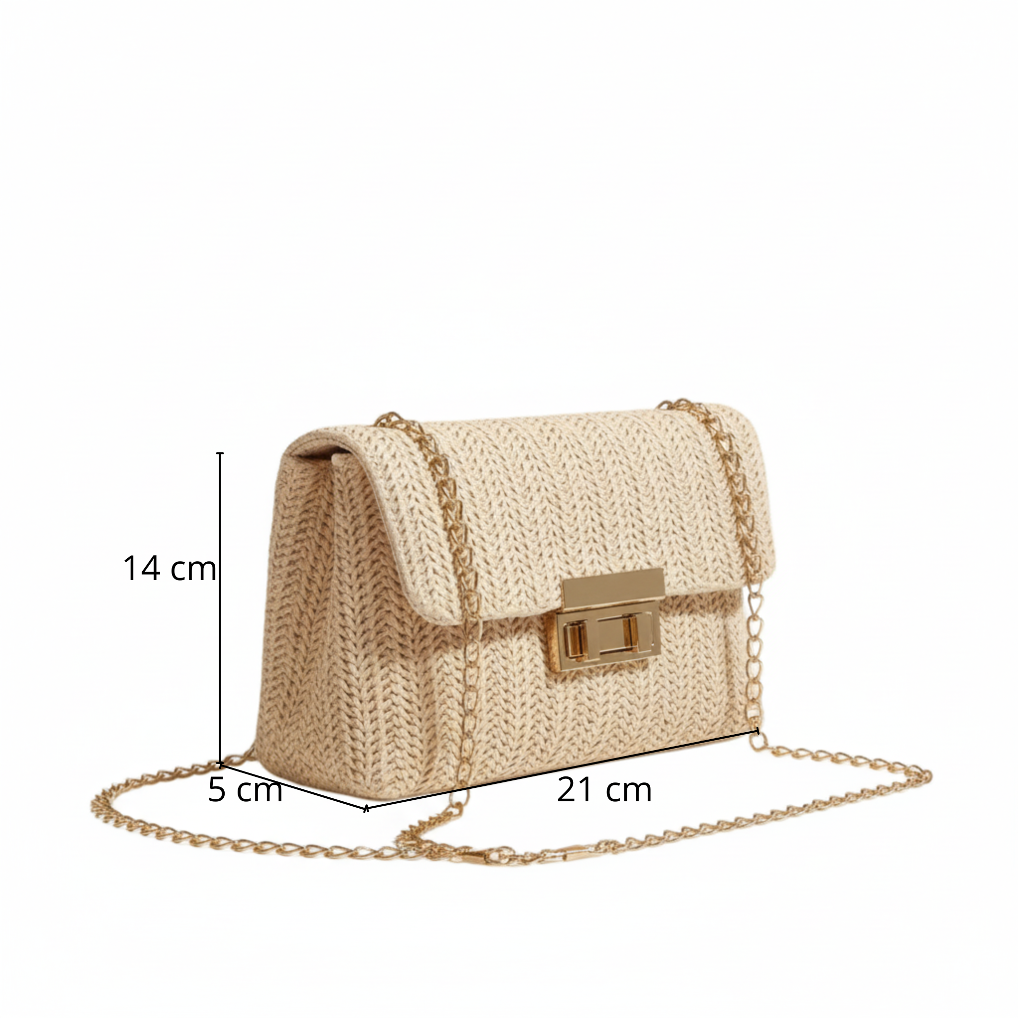 Sac bandoulière tissé à la main en paille - Flora
