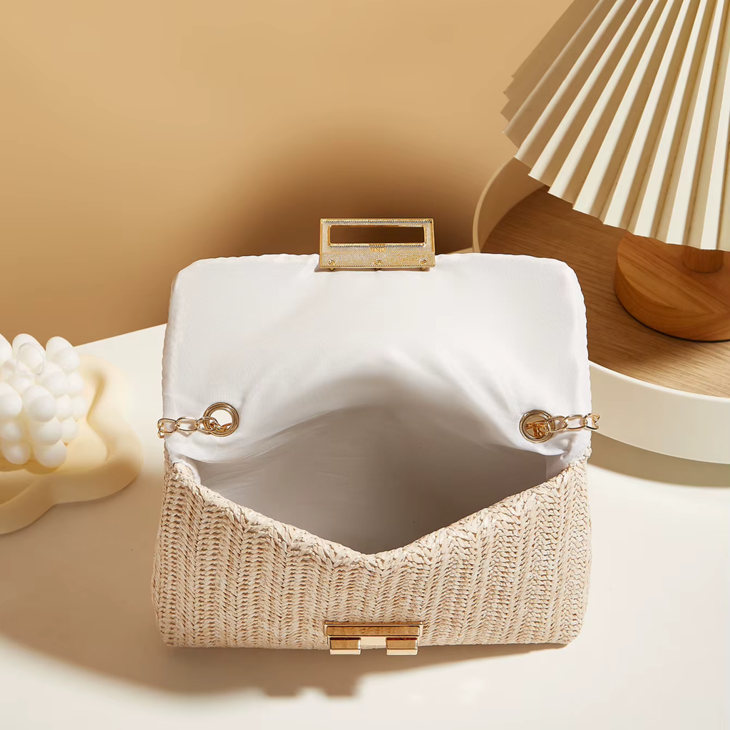 Sac bandoulière tissé à la main en paille - Flora