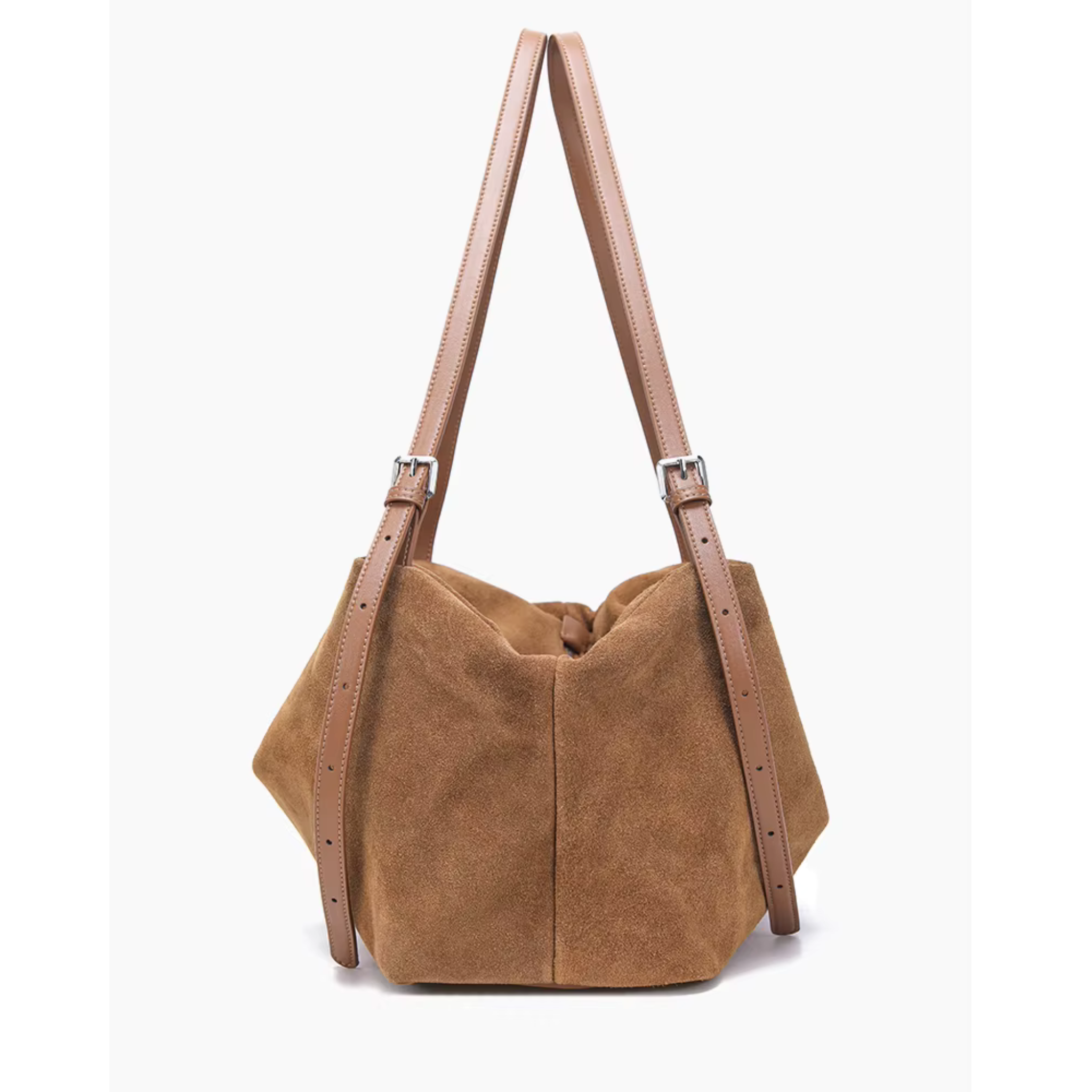 Sac a main femme en cuir bandoulière souple grand format - Lyne