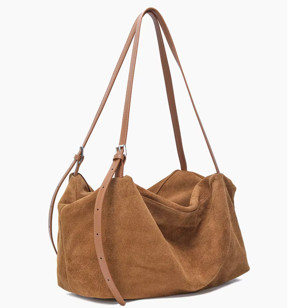 Sac a main femme en cuir bandoulière souple grand format - Lyne