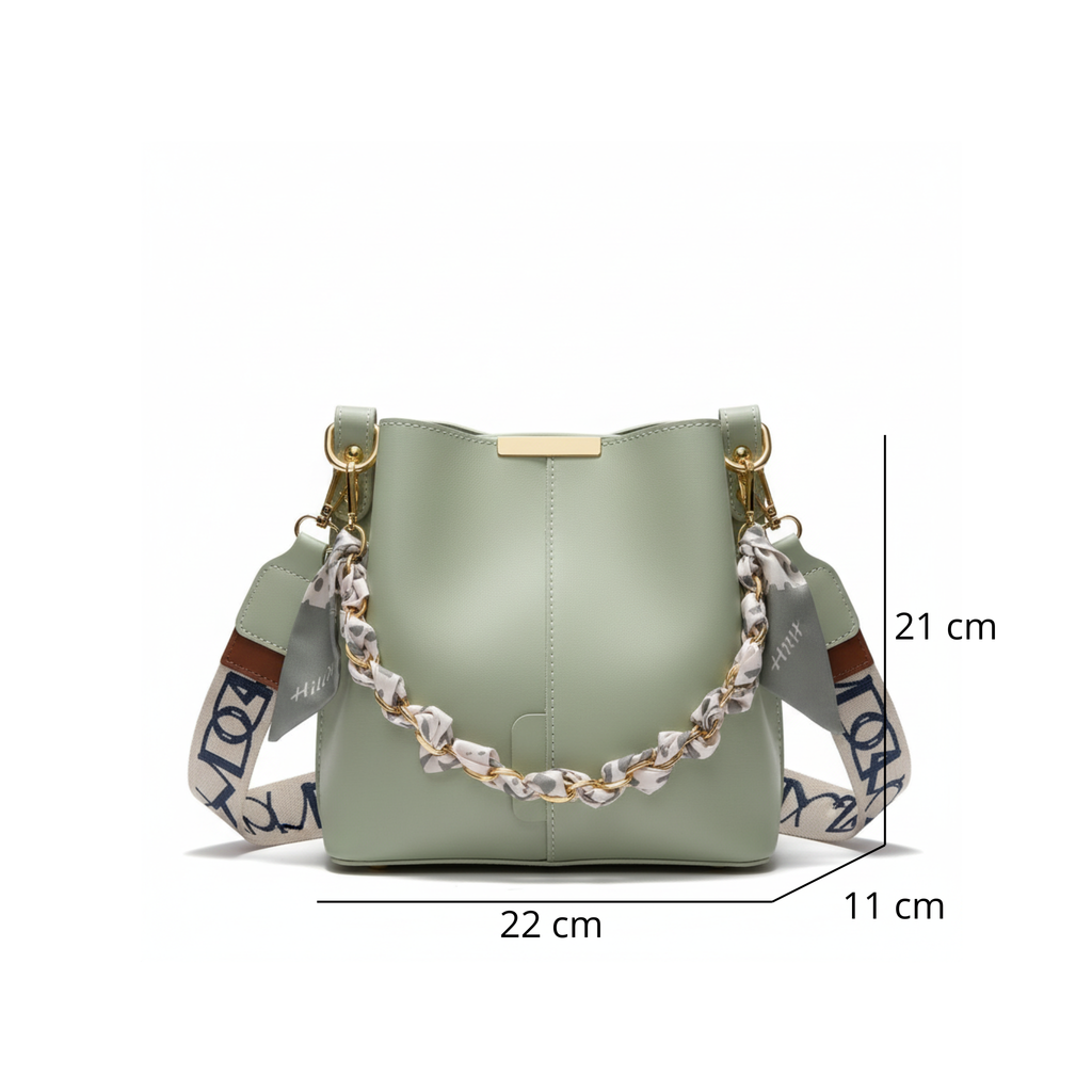 Sac bandoulière femme forme seau grande capacité - Nerina