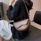 Sac bandoulière vintage femme en similicuir avec large sangle - Dune