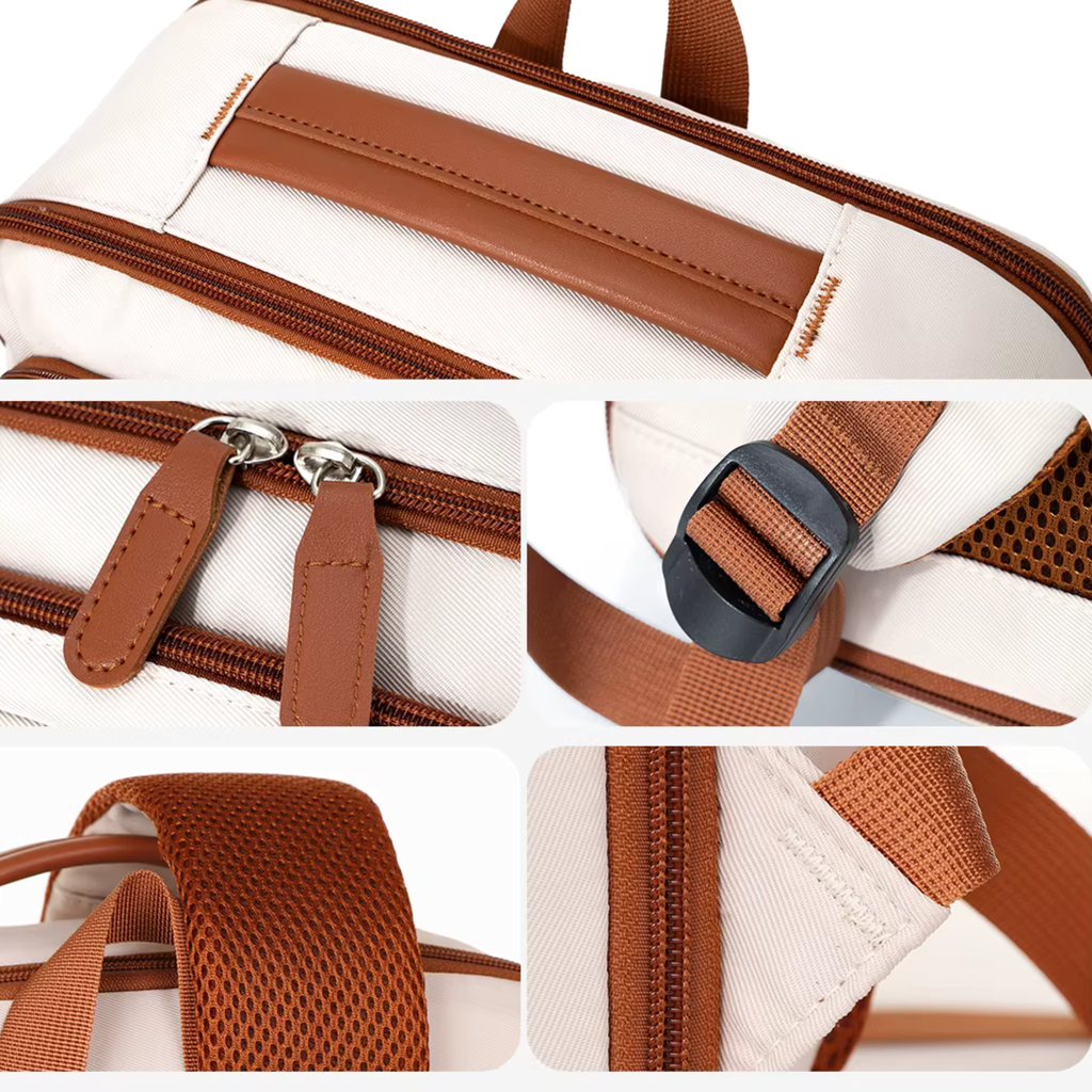 Sac à Dos Ordinateur Unisexe 16" Beige | Éliot