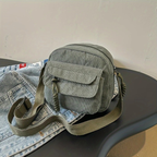 Sac bandoulière femme en velours côtelé avec poches pour usage quotidien - Cordea