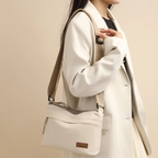 Sac bandoulière femme grande capacité multi-poches en toile - Kavera
