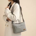 Sac bandoulière femme grande capacité multi-poches en toile - Kavera