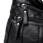 Sac bandoulière femme en similicuir multi-poches grande capacité - Calyra