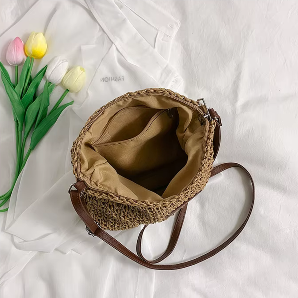 Sac bandoulière femme tressé à la main - Linaé