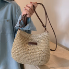 Sac bandoulière femme tressé à la main - Linaé