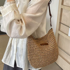 Sac bandoulière femme tressé à la main - Linaé