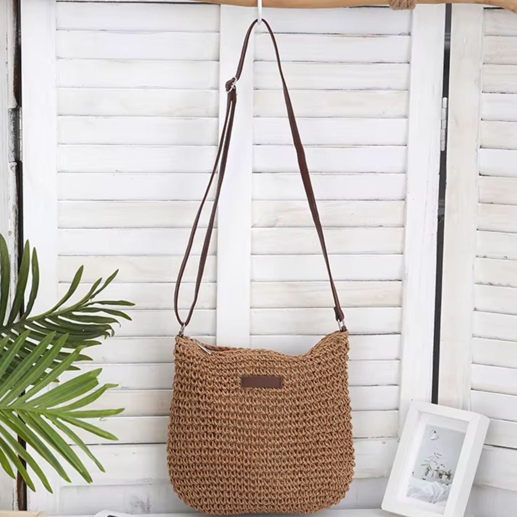 Sac bandoulière femme tressé à la main - Linaé
