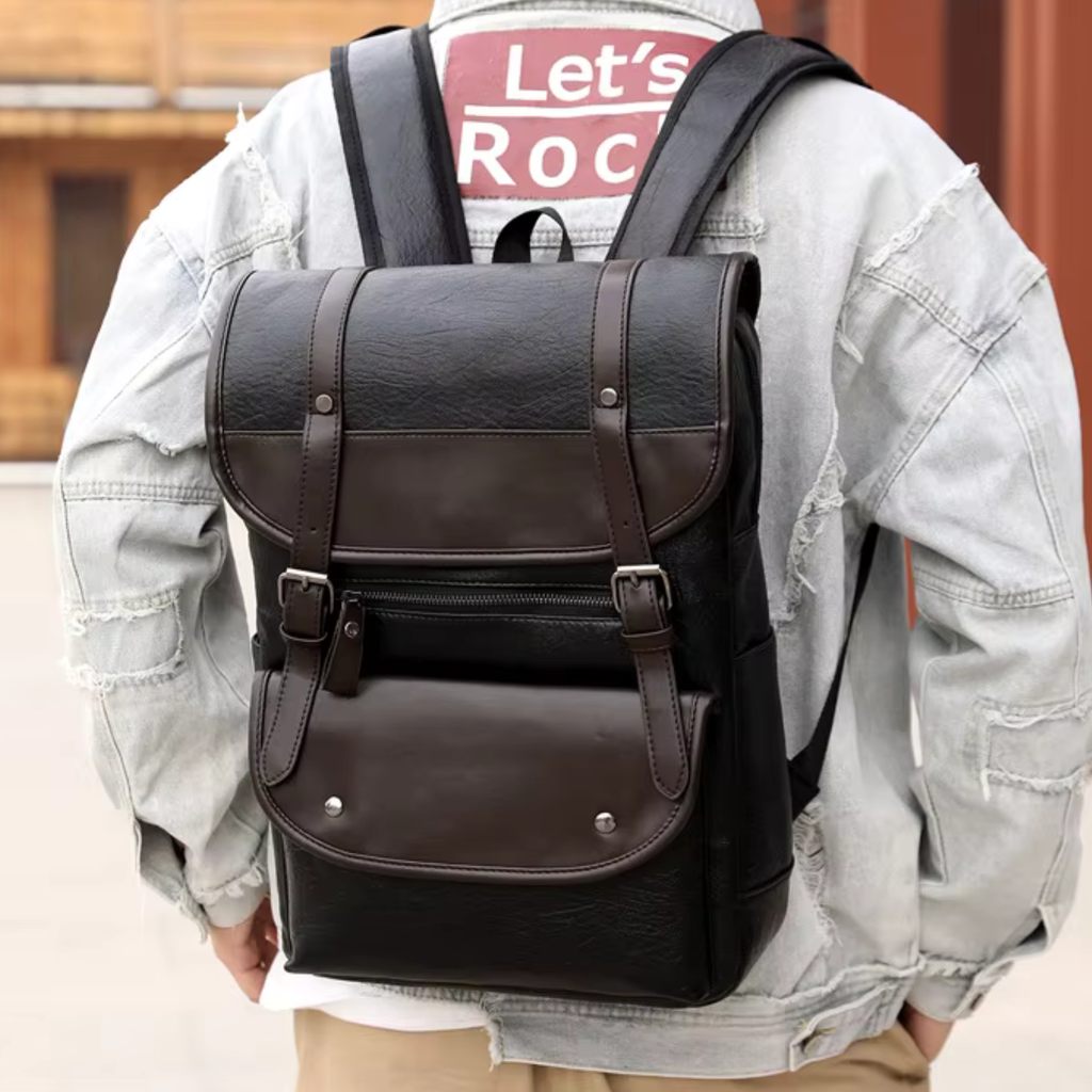 Sac à Dos Homme Cuir Marron Foncé  | Alex