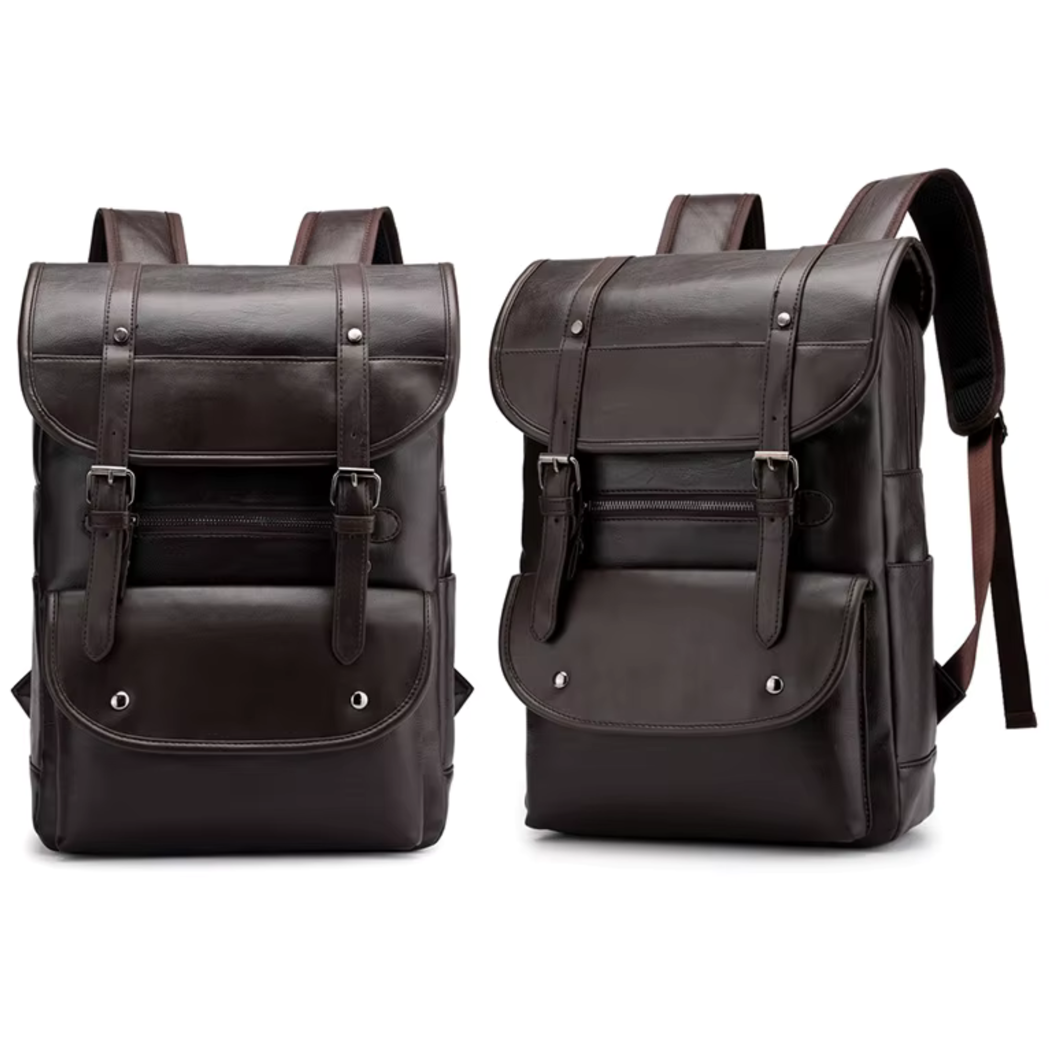Sac à Dos Homme Cuir Marron Foncé  | Alex