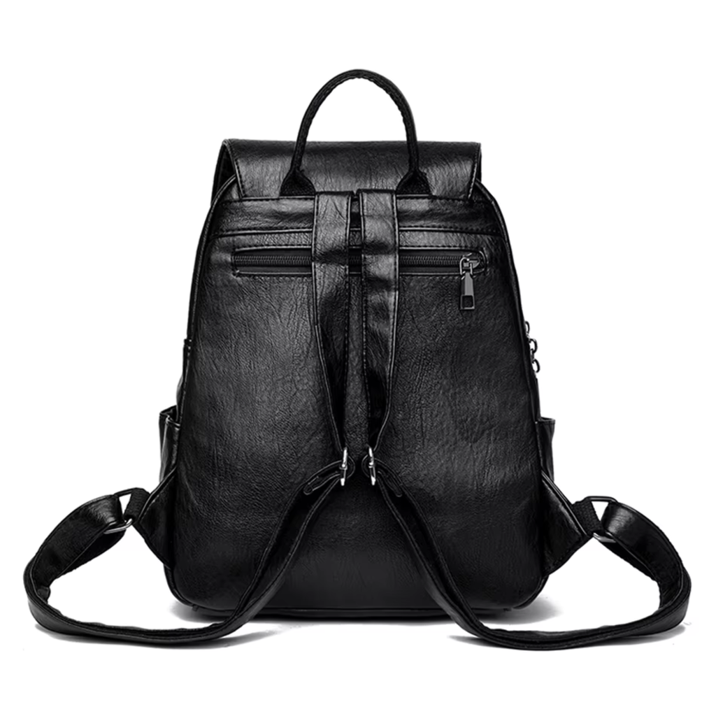 Sac à Dos en Cuir Pour Femme Noir | Camille
