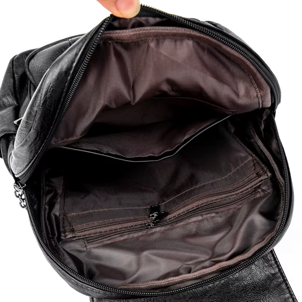 Sac à Dos en Cuir Pour Femme Noir | Camille