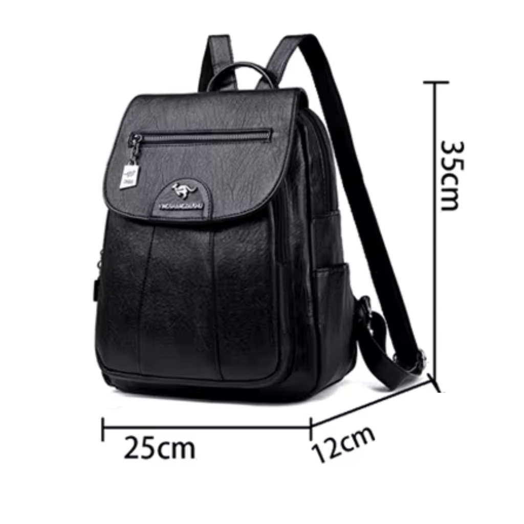 Sac à Dos en Cuir Pour Femme Noir | Camille