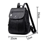 Sac à Dos en Cuir Pour Femme Noir | Camille