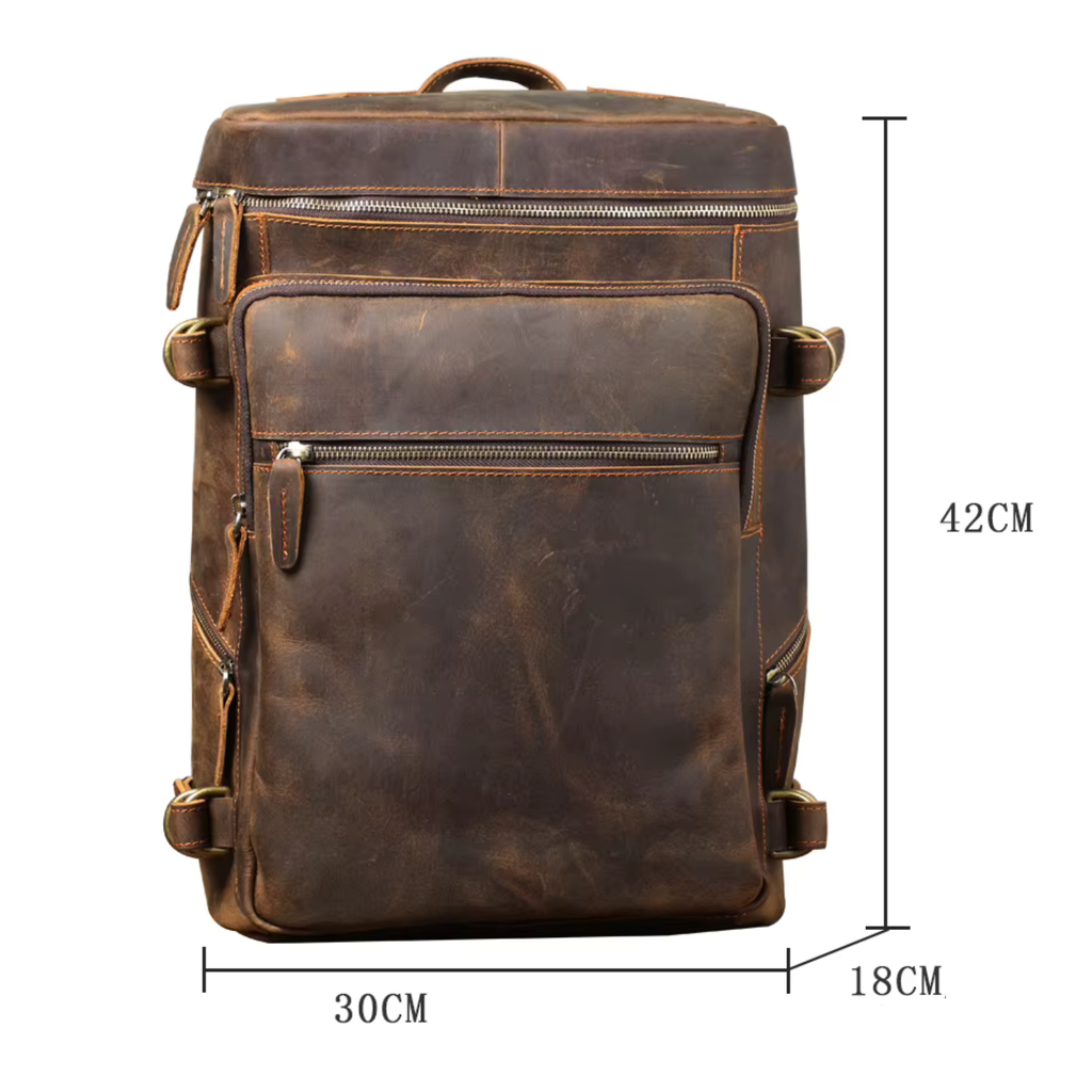 Sac à Dos Cuir Homme Marron Vintage | Léon