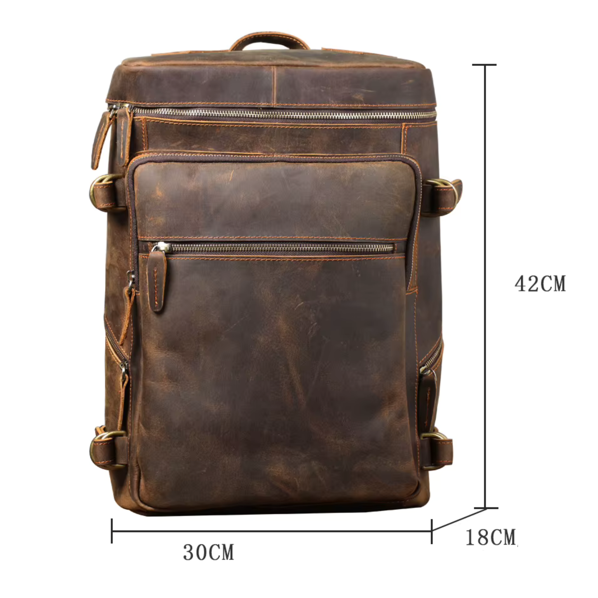 Sac à Dos Cuir Homme Marron Vintage | Léon