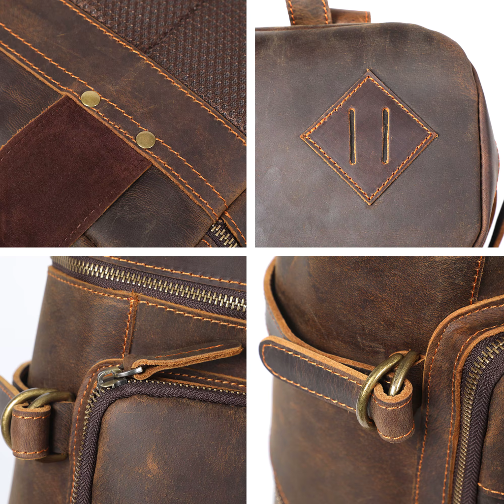 Sac à Dos Cuir Homme Marron Vintage | Léon