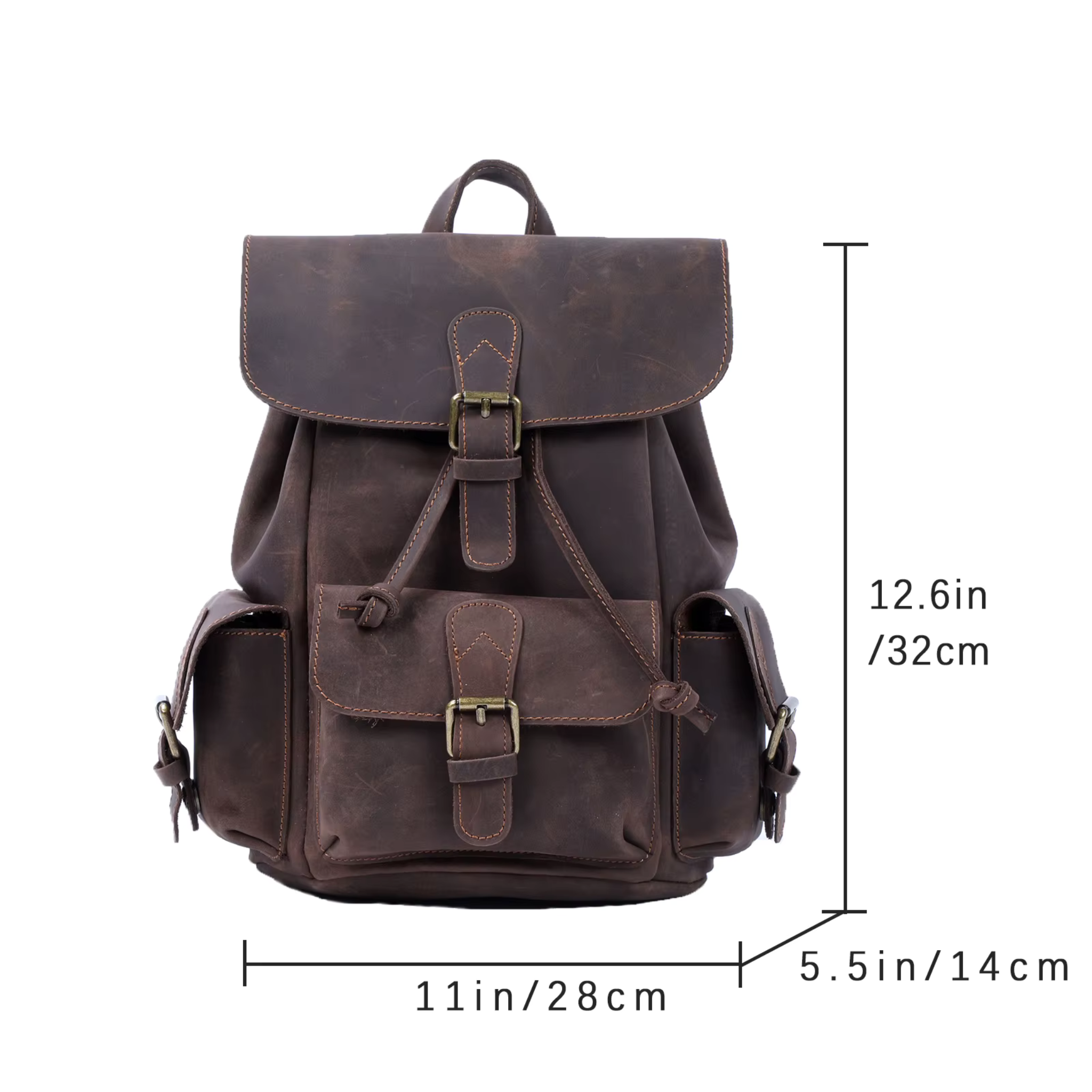 Sac à Dos Cuir Femme Vintage Café | Chloé