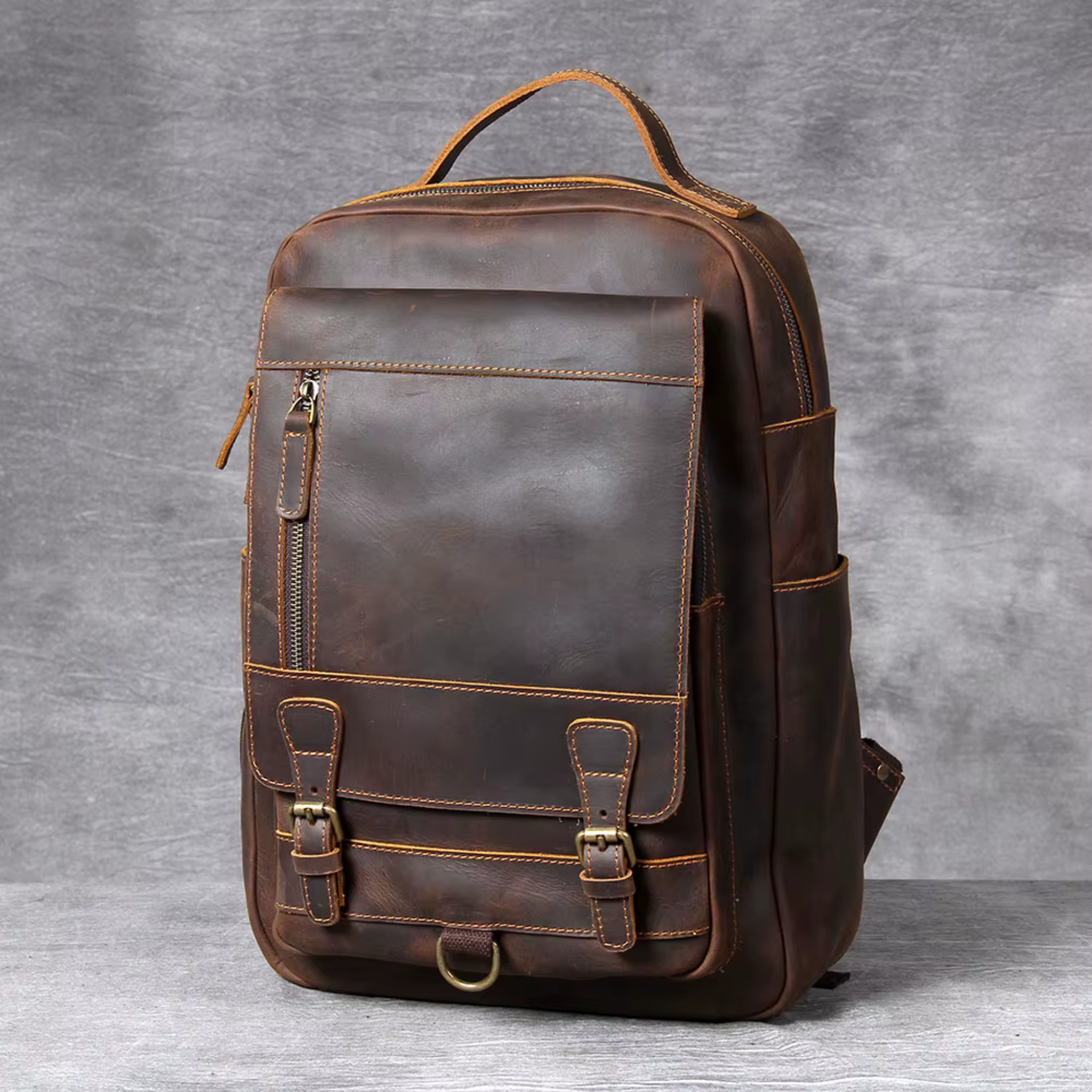 Sac à Dos Cuir Homme Café | Bastien II