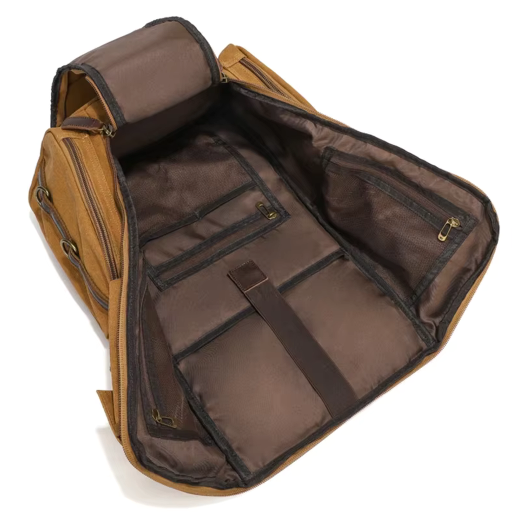 Sac à Dos Vintage Toile Homme Femme Marron | Axel
