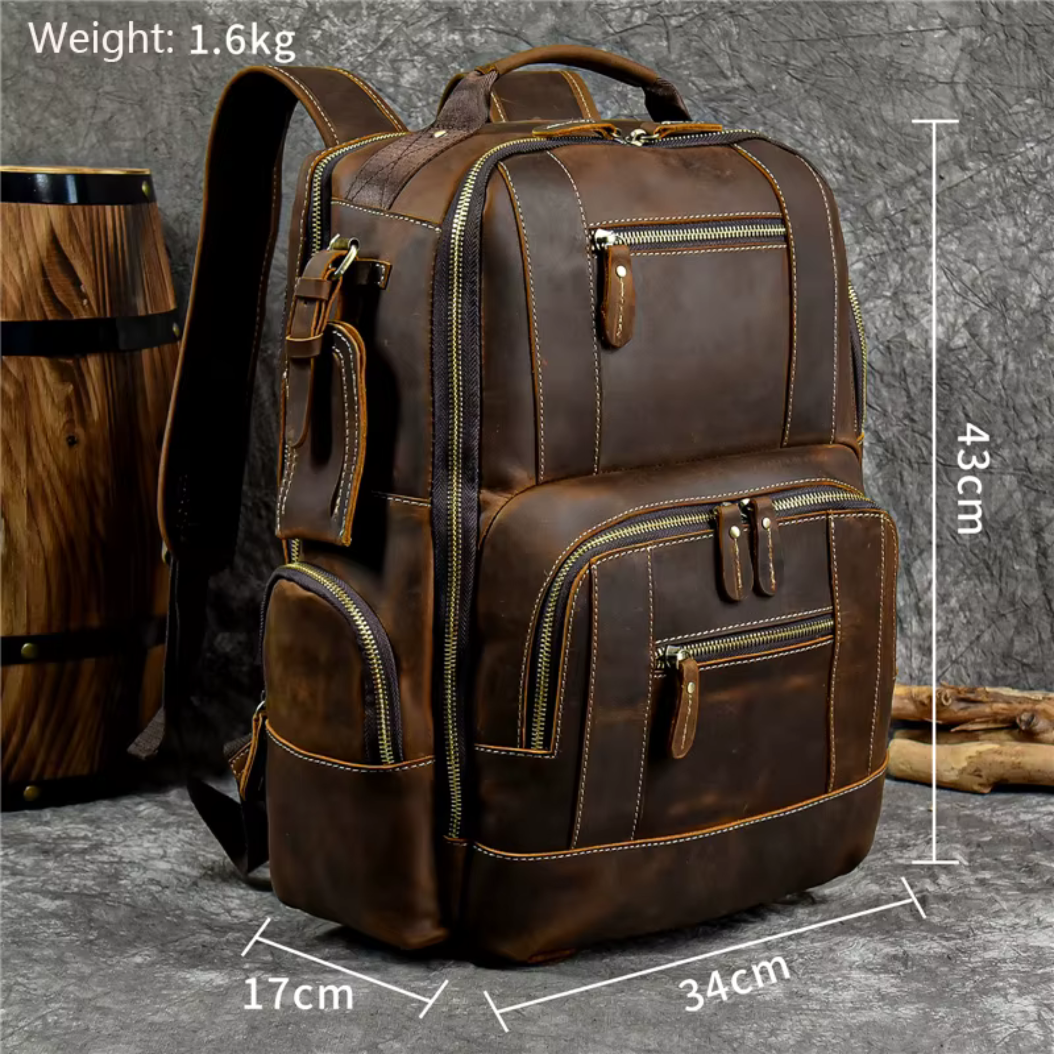 Sac à Dos Cuir Homme Marron | Edouard