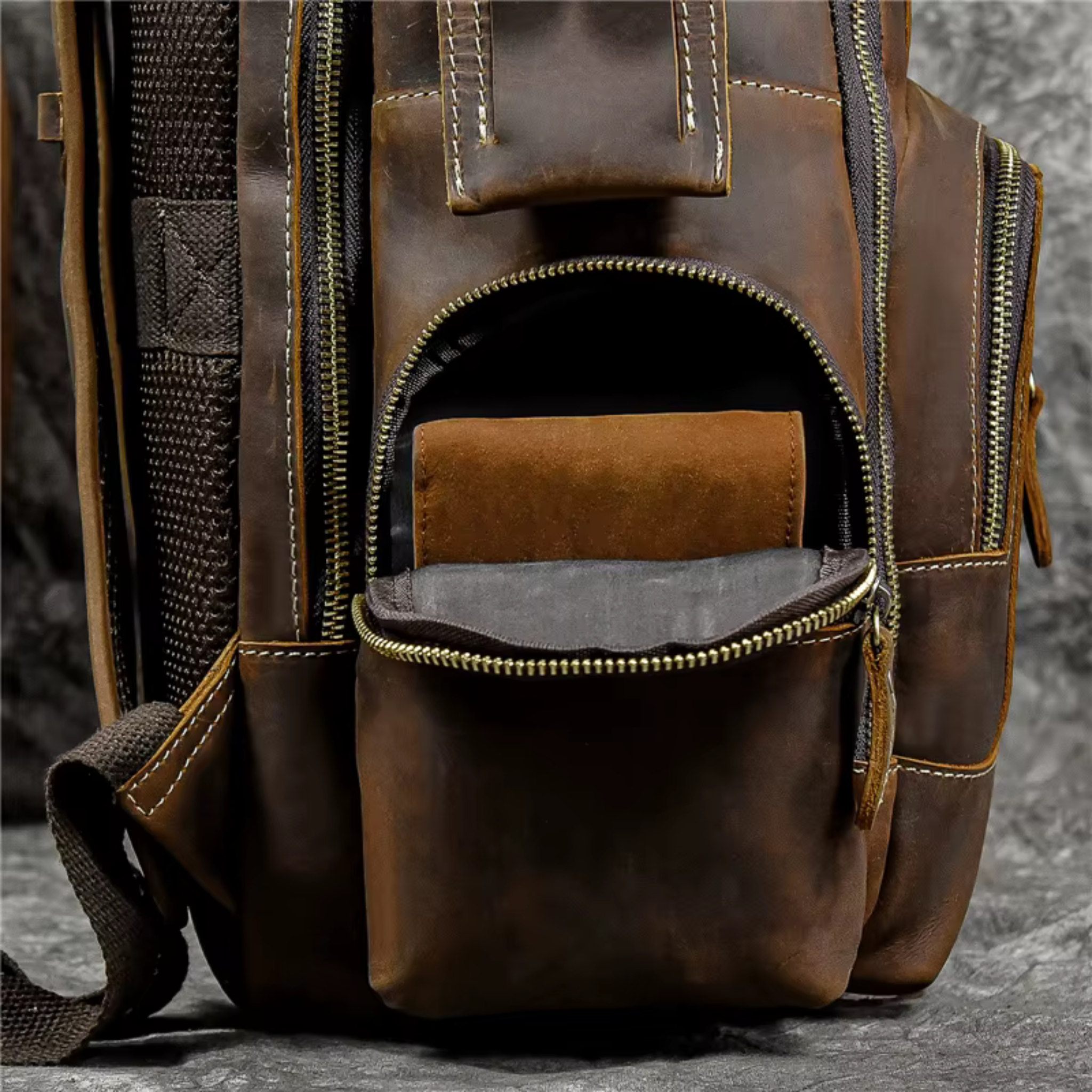 Sac à Dos Cuir Homme Marron | Edouard