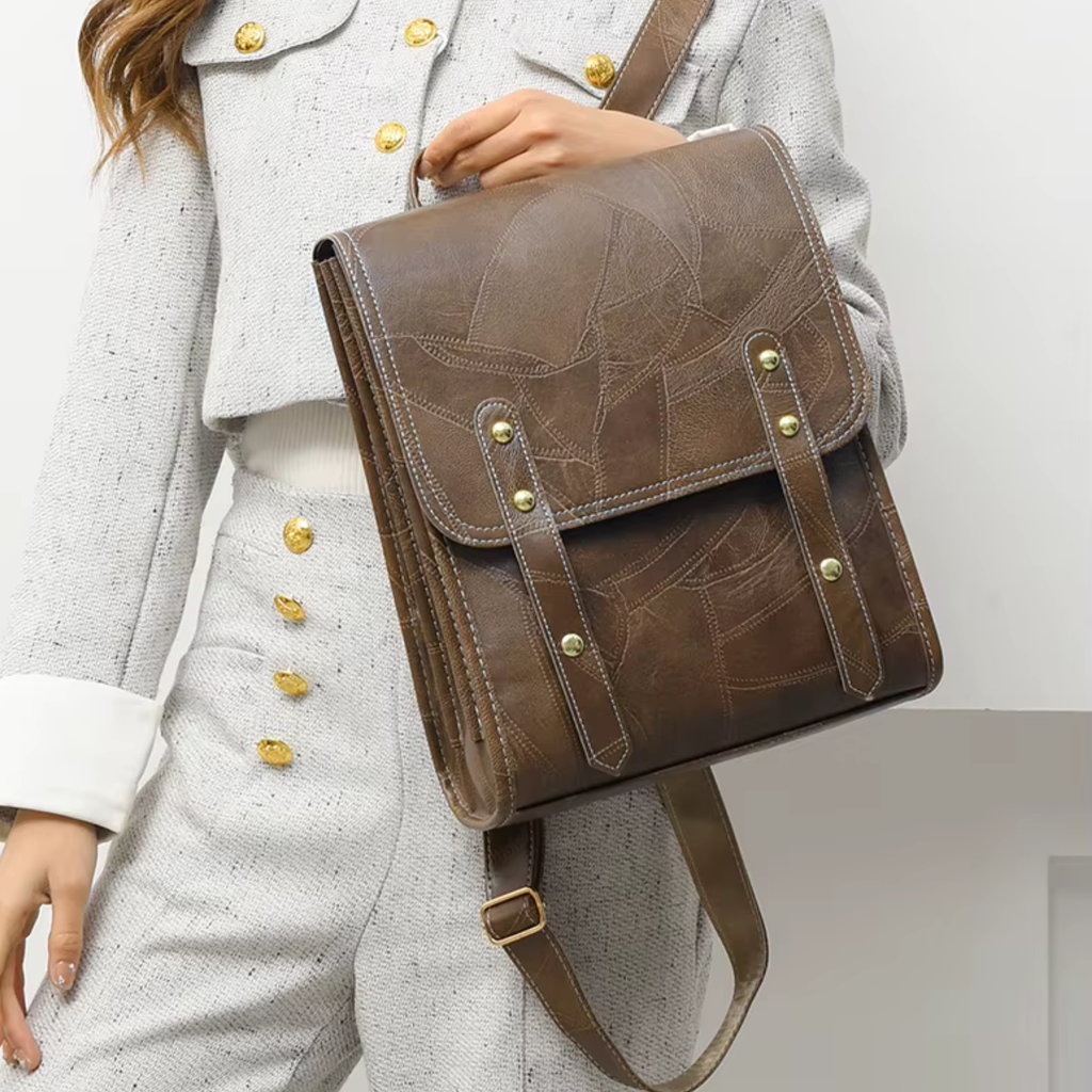 Sac à Dos Femme Élégant Marron | Iris