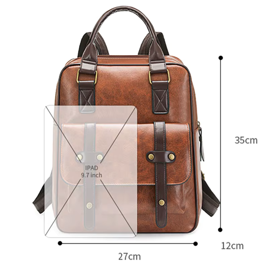 Sac à Dos Femme Style Vintage Marron | Margaux
