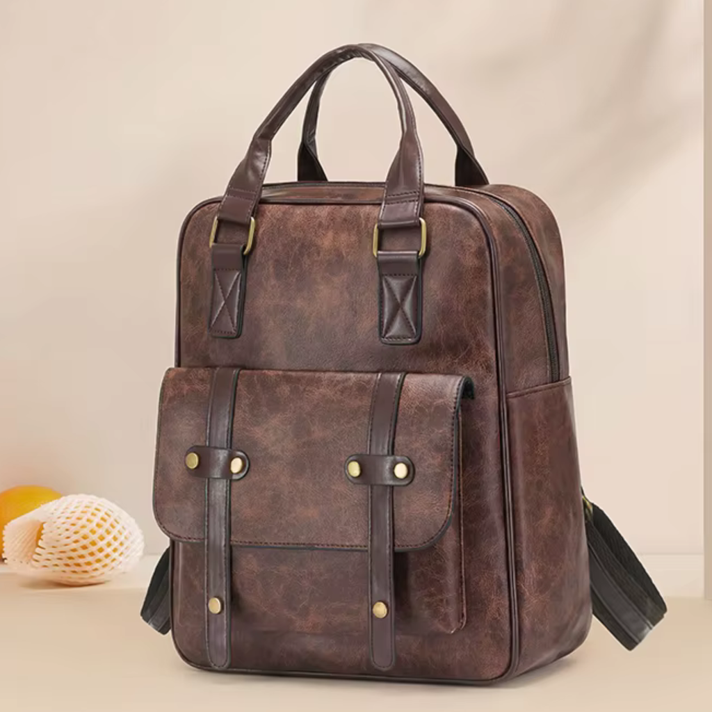 Sac à Dos Femme Style Vintage Marron | Margaux