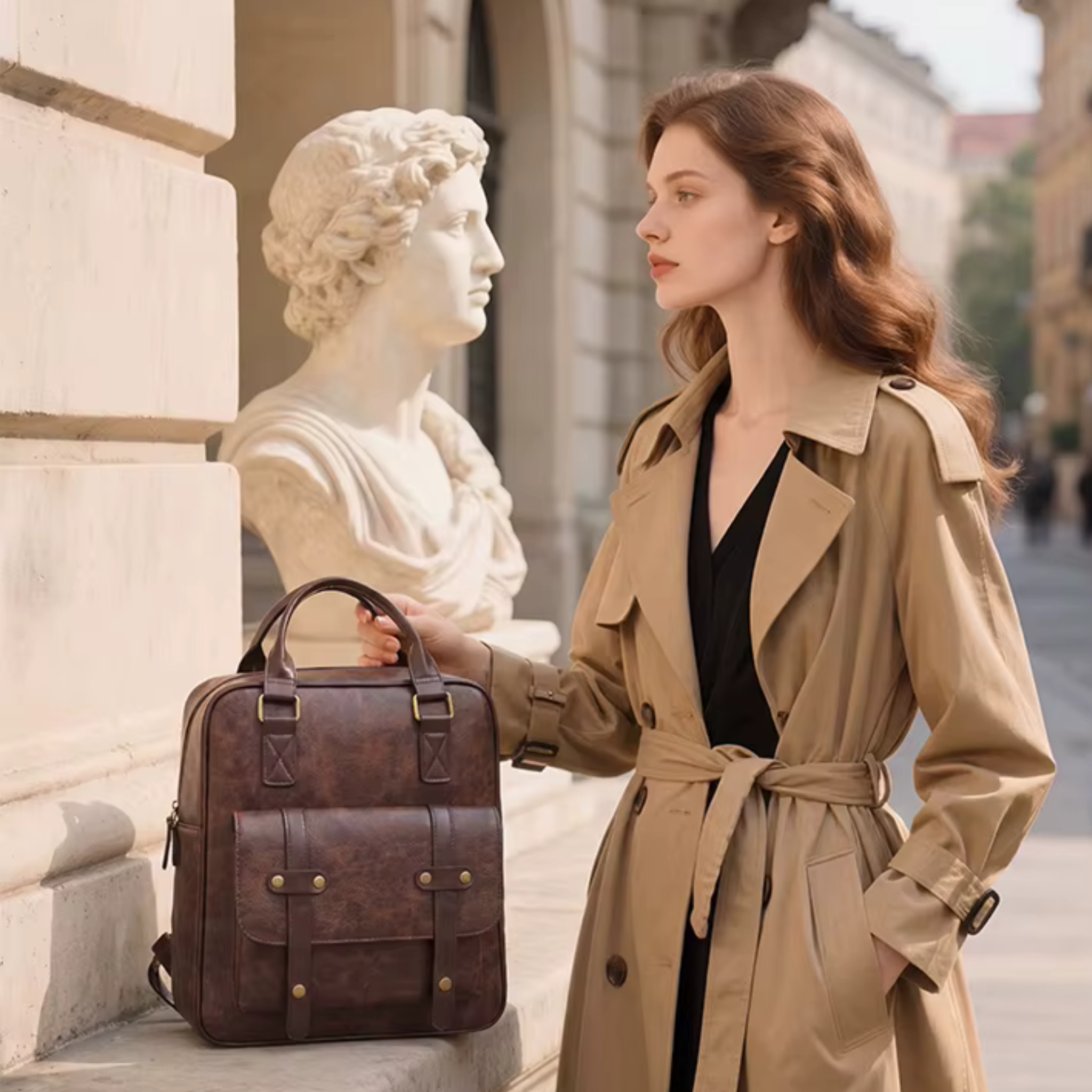 Sac à Dos Femme Style Vintage Marron | Margaux
