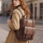 Sac à Dos Femme Style Vintage Marron | Margaux
