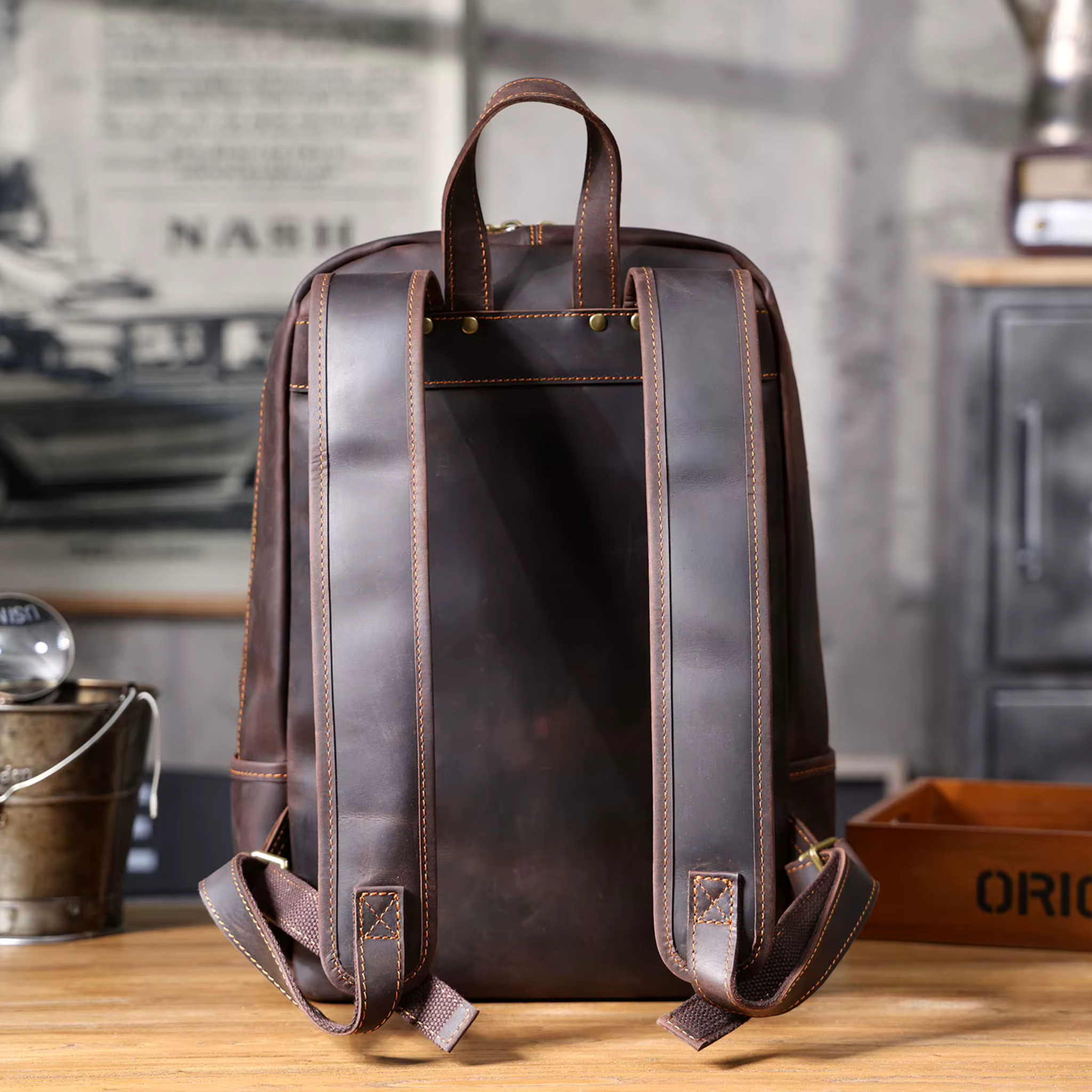 Sac à Dos Cuir Homme Femme Marron Vintage | Hugo II