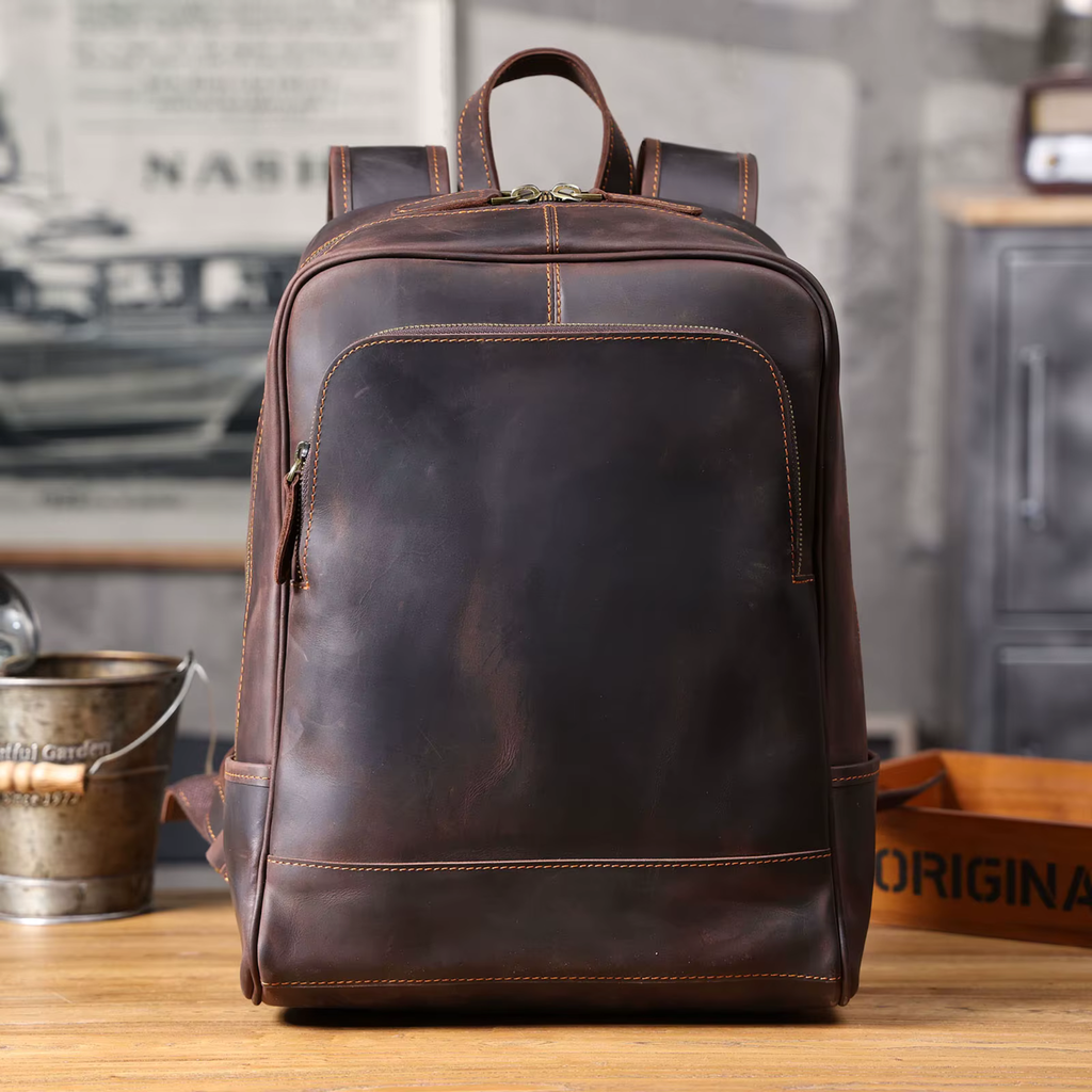 Sac à Dos Cuir Homme Femme Marron Vintage | Hugo II