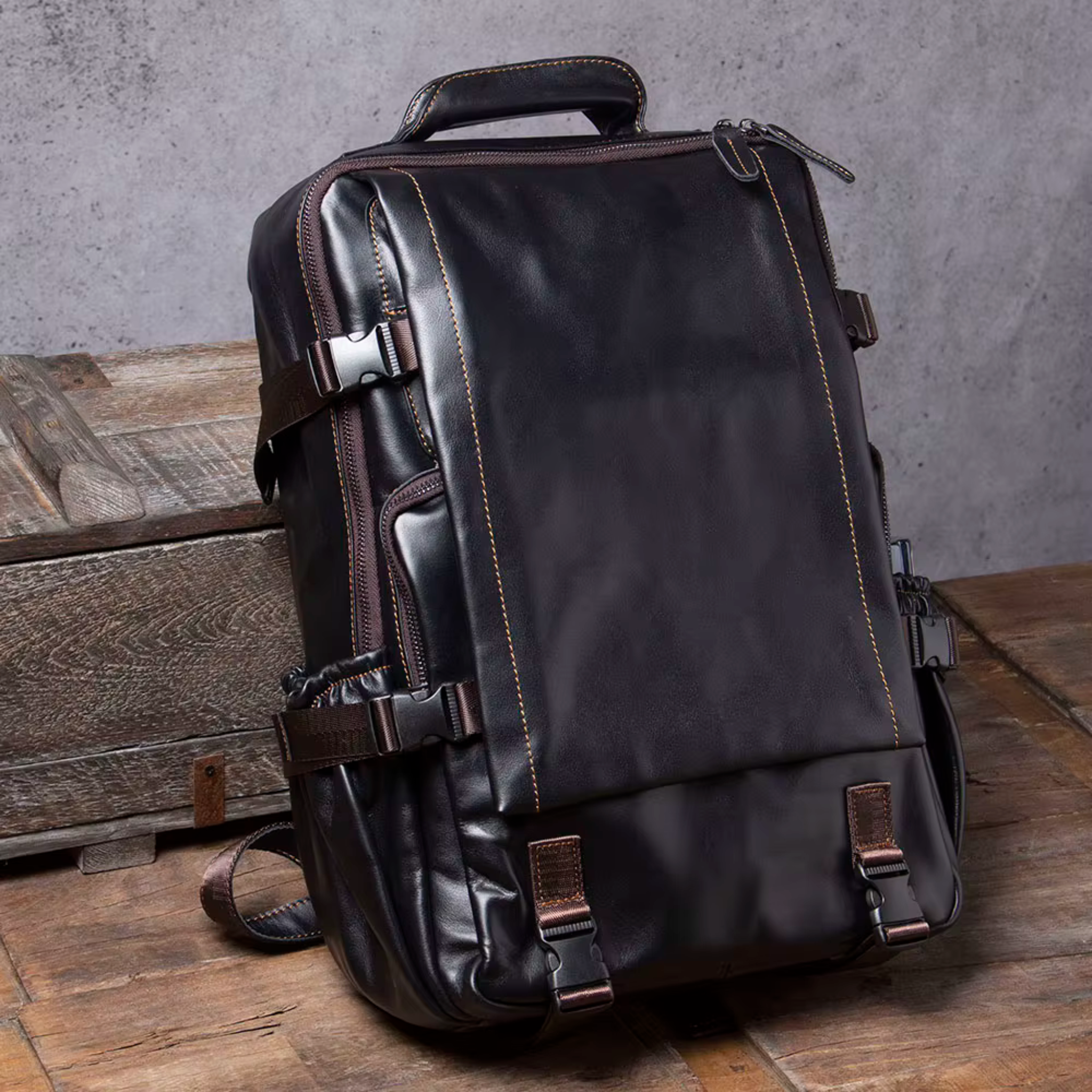 Sac à Dos Cuir Homme Noir | Maxime II