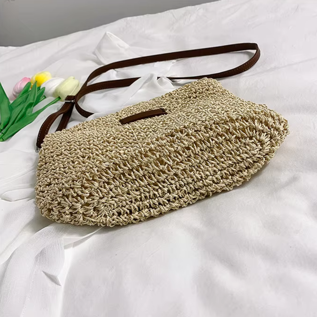 Sac bandoulière femme tressé à la main - Linaé