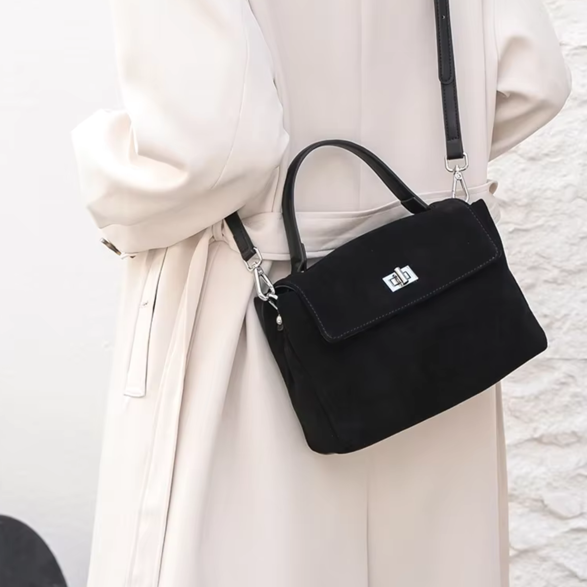 Sac bandoulière femme en daim élégant - Talina