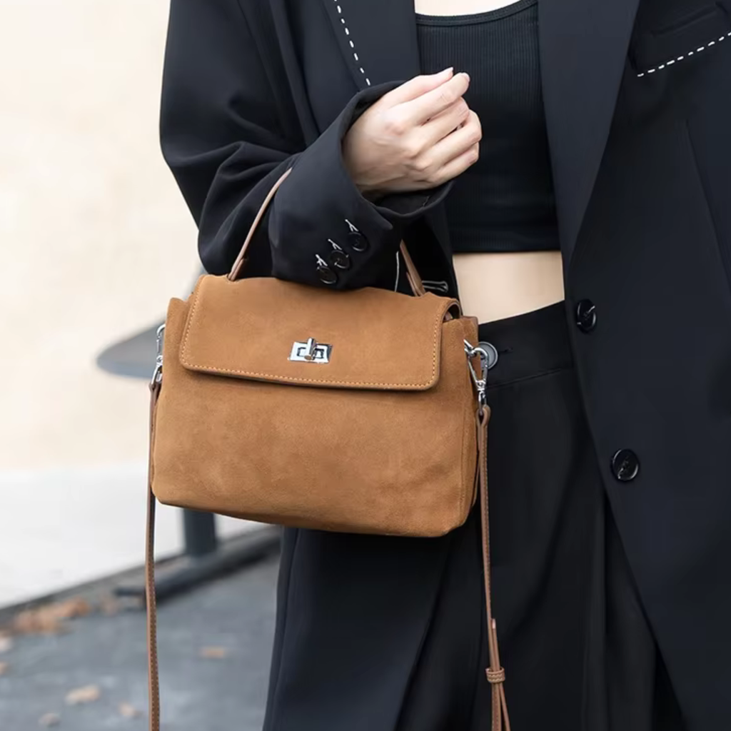 Sac bandoulière femme en daim élégant - Talina